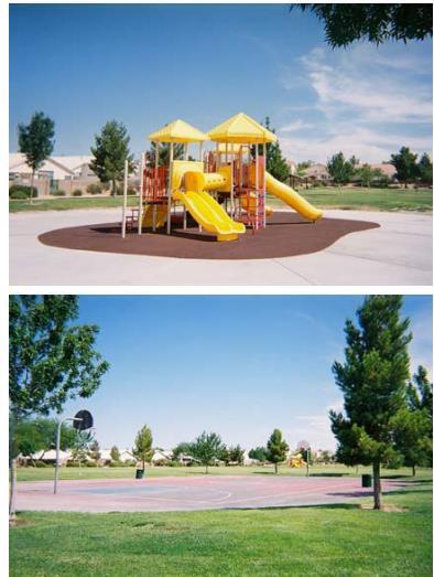 Cheyenne Ridge Park 3814 Scott Robinson Boulevard 5 Acres Established: 1994 Lighted walking/ jogging trail Two playground units Basketball courts Covered picnic pads Programable open space Desert