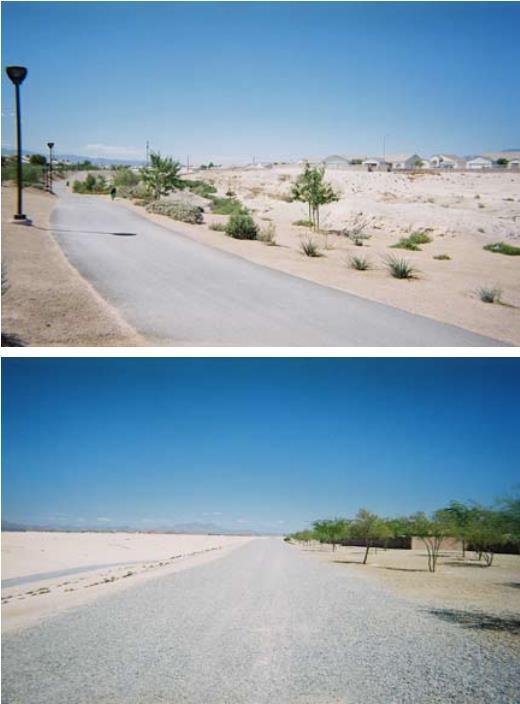 Trail Phase II Scott Robinson Boulevard & Panther Place To North 5 th street between Lone Mountain Road 1/ 2 Miles In Design Asphalt trail Controlled vehicular access Desert landscaping Trail Phase