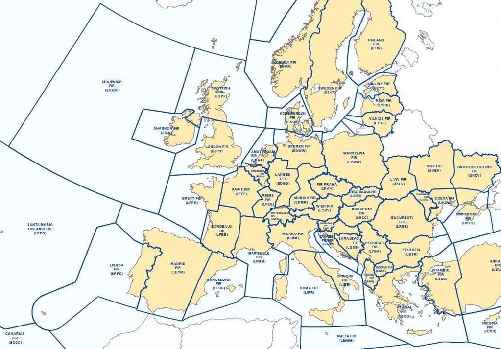 12 Map 1 European Flight Information Regions Source: Eurocontrol 2. 4.