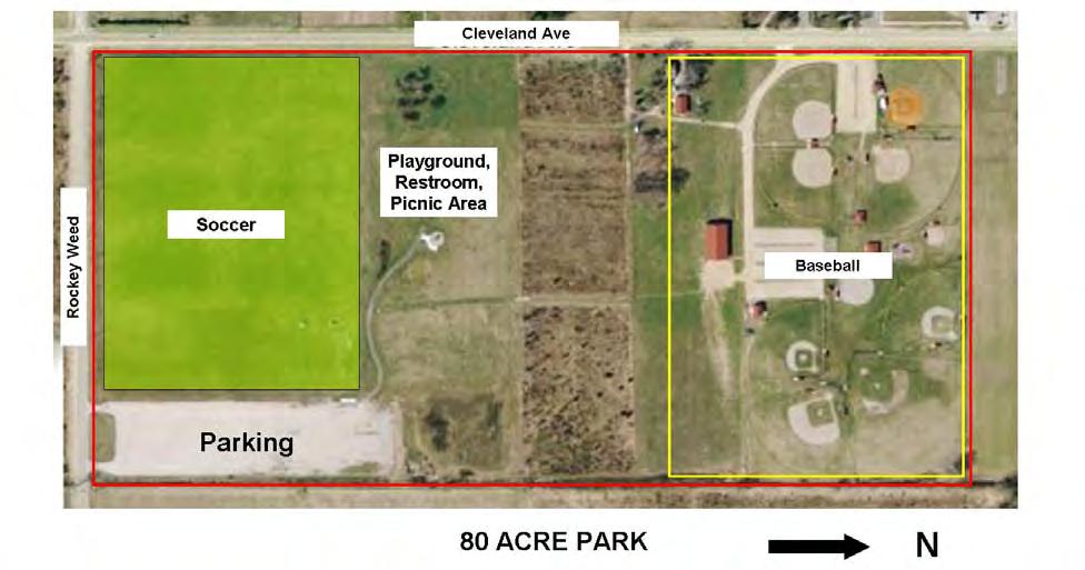 Recreation Inventory (cont d) 80 Acre Park This park is located in the southeast region of the Township at the corner of Cleveland Avenue and Rockey Weed Road.