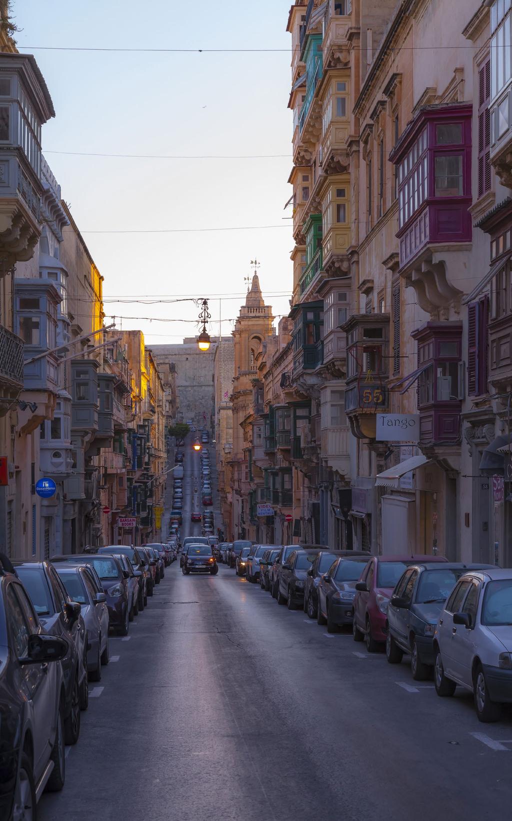 Although cars pass through a few of Valletta s
