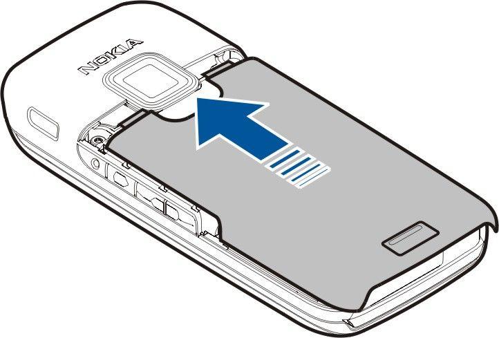 P r v i k o r a c i 5. Vratite zadnju masku. Umesto SIM kartice, možda imate USIM karticu koja je poboljšana verzija SIM kartice i podržavaju je UMTS (mrežna usluga) mobilni telefoni.