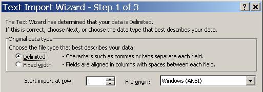 U vježbi 3.7.2 napravit ćete datoteku s podacima koji su razdvojeni tabulatorima, a u vježbi 3.7.3 uvešćete tu datoteku pomoću Excel čarobnjaka Text Import. Vježba 3.7.2: Izrada datoteke s podacima razdvojenim tabulatorima 1.