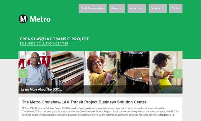 Business Solution Center Crenshaw/LAX Transit Project BSC Program Statistics November 17, 2017: Number of business Contacts: 438 Number of business Intakes/Assessments: 332 Number of business
