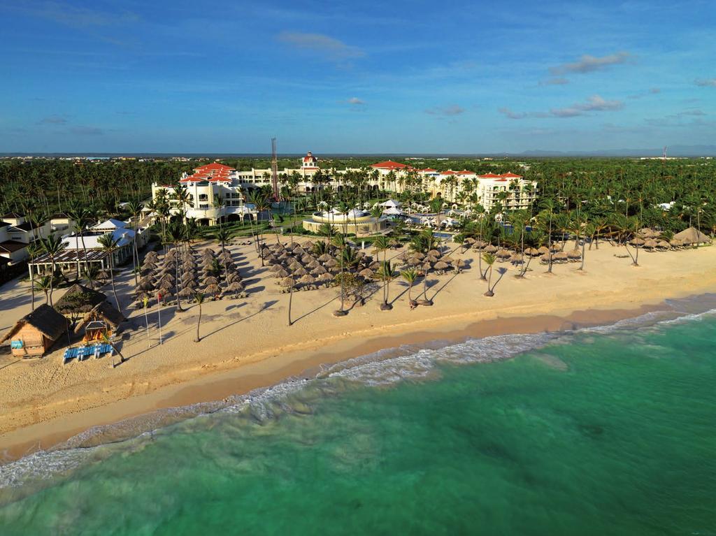 A unique experience, unforgettable vacations LOCATION Oceanfront at Playa Bávaro 35 minutes from Punta Cana International Airport (PUJ) ACCOMMODATIONS 274 suites with whirlpool, including 13