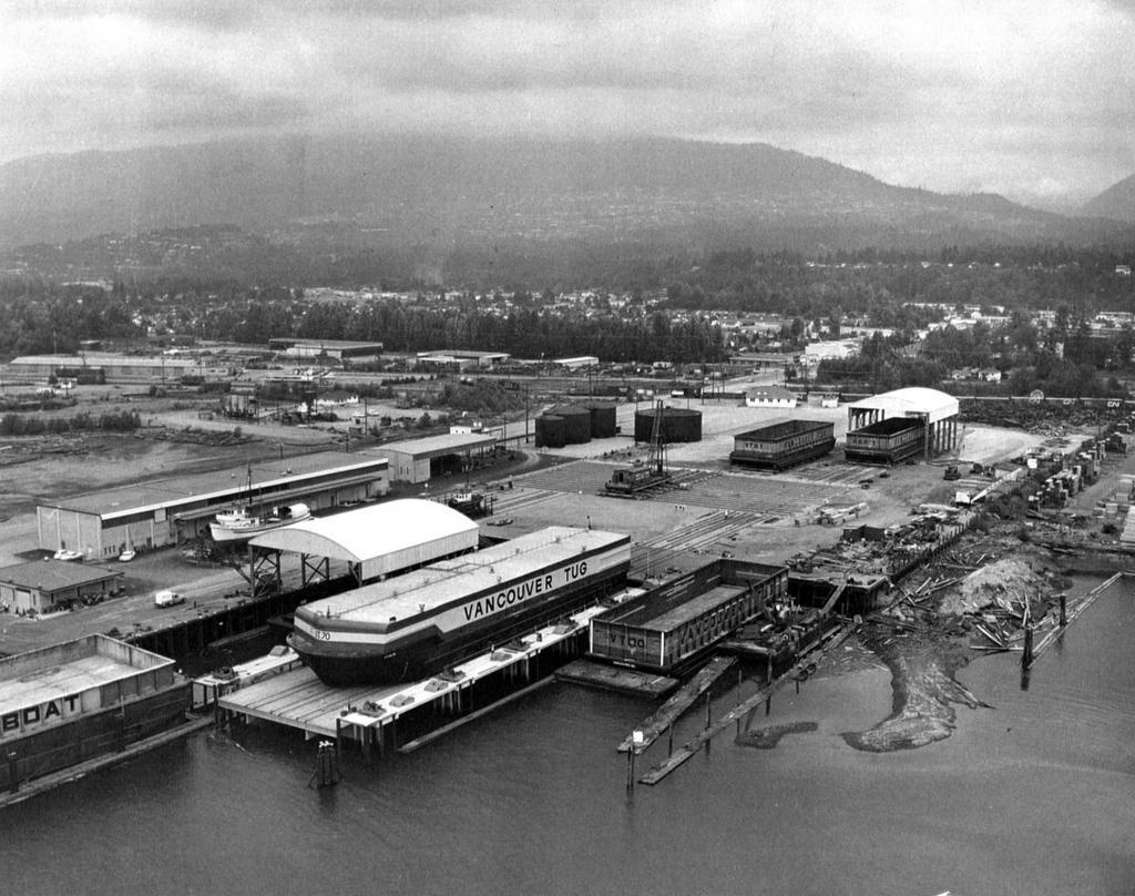 Vancouver Shipyards Aerial Photo of