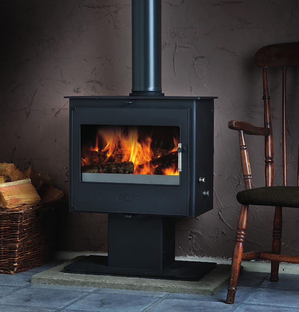12 This stove can be installed in such a way that all primary and combustion air can be supplied via a pipe fixed directly to an outside wall as an alternative to a room air vent. 8.