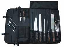 973-181 Wraps Wrap All of Your Knives Up and Go! Heavy duty polyester with velcro straps. Includes business card holder and shoulder strap. 12" maximum knife length. Does not include knives.