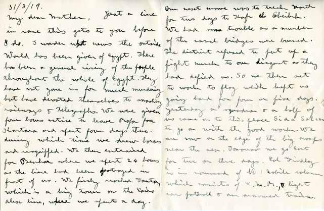 John s last letter home from Egypt written on 31 March