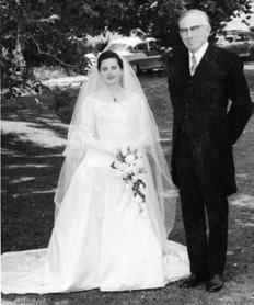 John at the wedding of Rosemary Studholme Barker to William Francis Irwin Hunt on 5 November 1958.