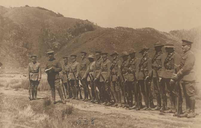 The Nelson and South Canterbury Mounted Rifles shooting teams at Trentham.
