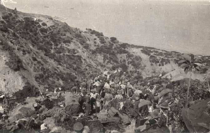 View back towards ANZAC cove. Wednesday 19 May Stood to arms nearly all night. Very heavy firing at midnight all along the line.
