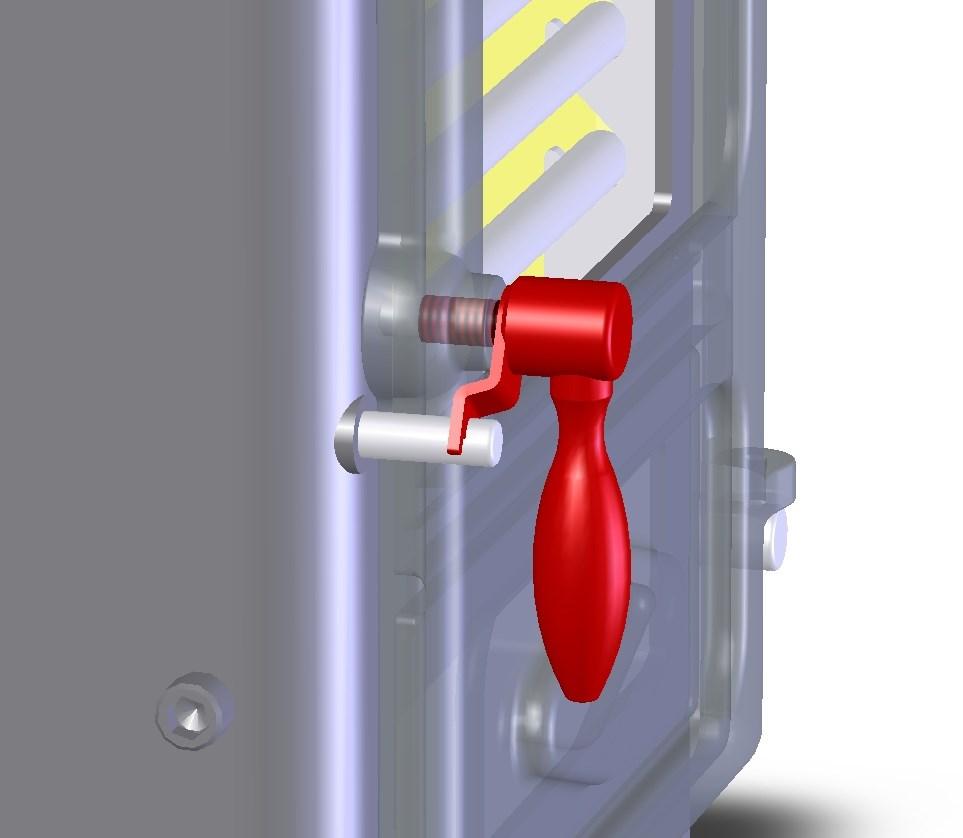 Your Fox Fire Stove has a door handle (shown below in red) to make it easier and safer to use your stove.
