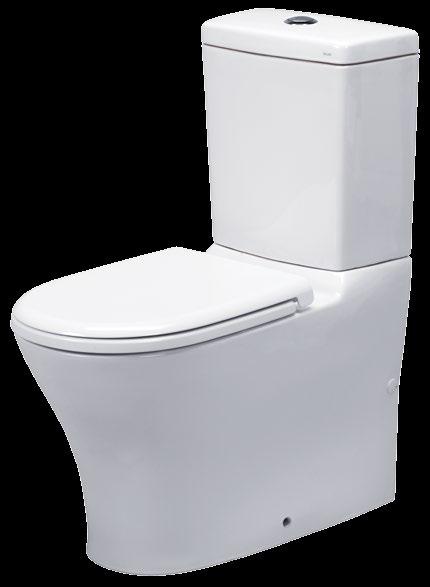 Novel Back-To-Wall Toilet Suite. No. 4541W WELS Approved 4 Star 4.5Ltr full flush, 3 Ltr half flush Easy installation and no cement required. Retro-fit most existing installations.