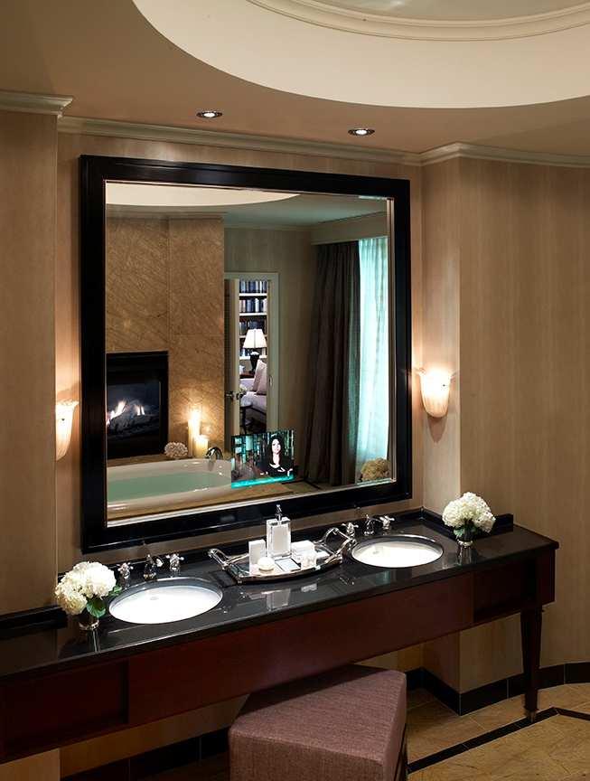 dinning room Mirrored TV in bathroom Service pantry with microwave Two 47 inch LCD HD TV s and DVD