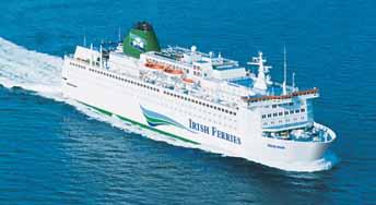 Travelling from Ireland Rosslare-Cherbourg 16.00 (arr 11.00) Cherbourg-Rosslare 18.00 (arr 10.