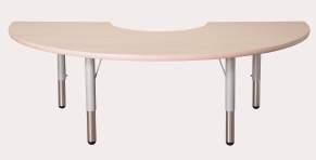 to clean melamine finish. The tables are adjustable from 38cm to 62cm high.