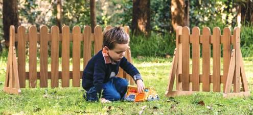 95 These eucalyptus fences are excellent for making play spaces and for general role play.
