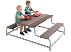 Outdoor Furniture Picnic Bench A solid, outdoor picnic table for up to 6 children. The table and bench measures 124(W) x 110(D) x 50(H)cm. Assembly required.
