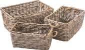 Natural Storage Extra Large Wicker Baskets These massive woven baskets feature rope handles and are made from thick