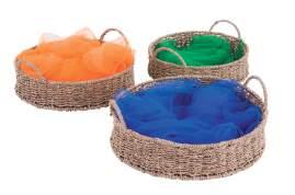 Buckets are not waterproof. CXS8435 Set of 3 29.20 Woven Zebra Pots Set of 3 natural water hyacinth woven pots with lids.