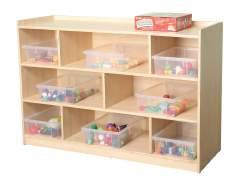 6cm (H) Natural Spaces Open Back 4 Compartment Cabinet Measures 80.4(W) x 40(D) x 69.6(H)cm. Assembly required. Suitable for use with castors.
