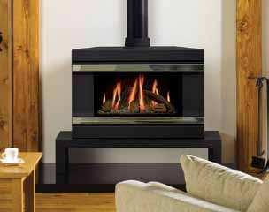 This not only provides a real fire atmosphere, complete with comforting glow and flickering flames, but also up to 4.9kW of effective heating at the turn of a switch.