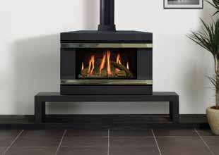 The specially designed stove benches and pedestals provide extra height, so you can make the most of the view of the fire through the generously wide window, whilst the additional width creates a