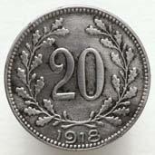 48. Avstro-ogrski kovanec, 20 avstrijskih helerjev, 1918 Železo Premer 1,9 cm PMPO, ZGO 693/2013 49.
