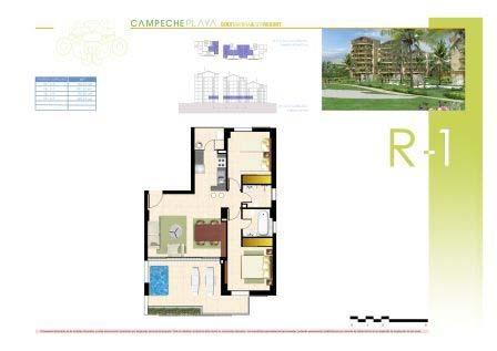 Example 3 Golf Residence Two bed, two bath, one reception, kitchen, terrace with jacuzzi (approx.