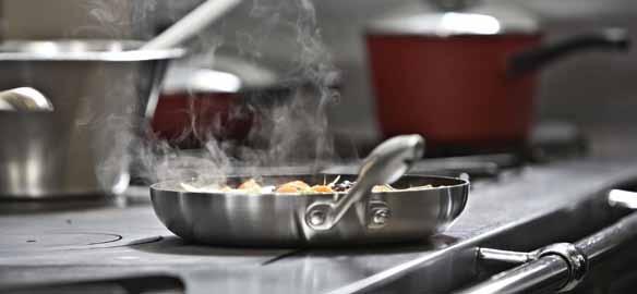 Oils Add cold oil to a cold pan, allowing the oil to heat up with the pan. This also prevents the oil from burning. To tell when the oil and pan are hot enough, add a drop of water to the pan.