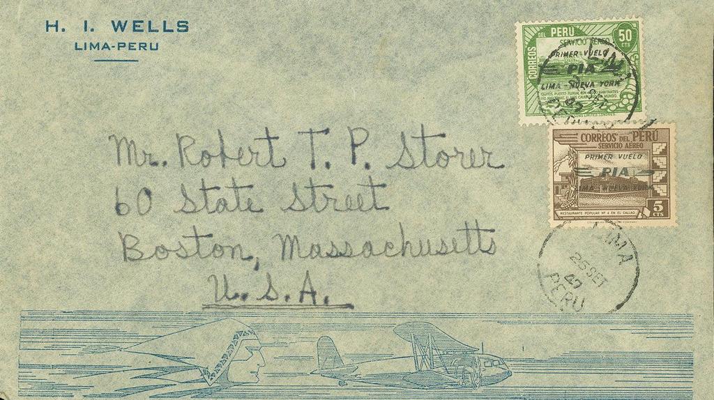Fig. 6 A similar airmail letter from Iquitos to London,