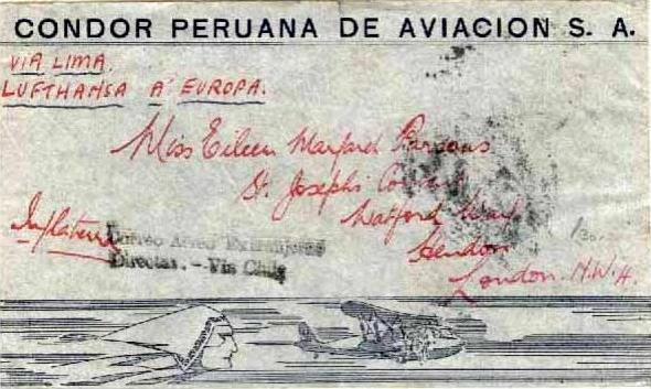 Chile. The letter was assessed postage consisting of S.1.
