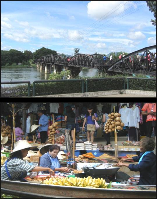 Damnern Saduak Floating Market and River Kwai A good opportunity for you to visit two famous places in one day.
