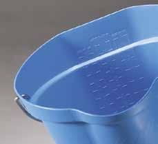 This color-coded polypropylene pail is made from FDA-compliant materials and tough enough to stand up to the harshest
