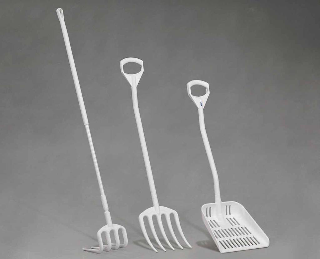 Sieve Shovel, Hygienic Fork and Rake Providing a cost-effective alternative to stainless steel, here are the rugged yet lightweight tools for you.
