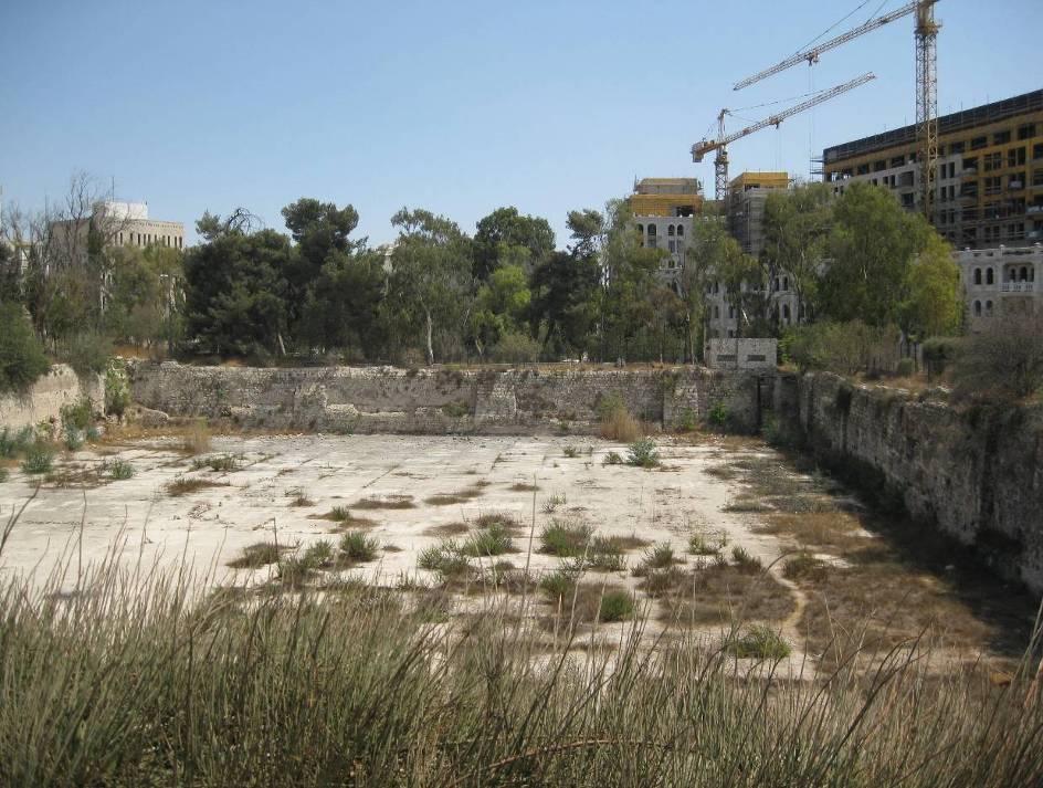 Mamilla pool looking east Changes in Cemetery Grounds In the early 20 th Century, the Palace Hotel was erected at the cemetery s southern edge, and graves uncovered there were removed so they would