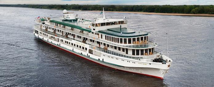 All 56 staterooms have river views and marble-accented bathrooms. Complimentary wine and beer are ofered at meals, which showcase Continental cuisine alongside Russian specialties.