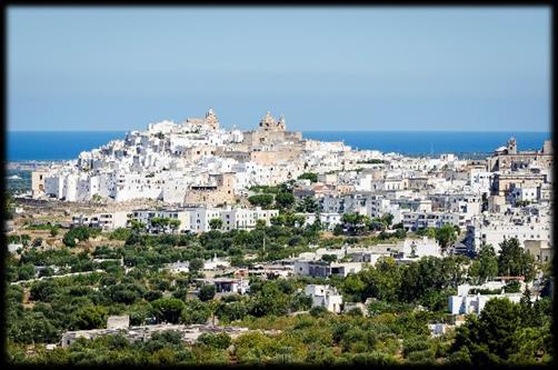 Day 3 Alberobello to Ostuni T oday you leave the fanciful world of trulli and head to the gleaming white city on a hill that is Ostuni.