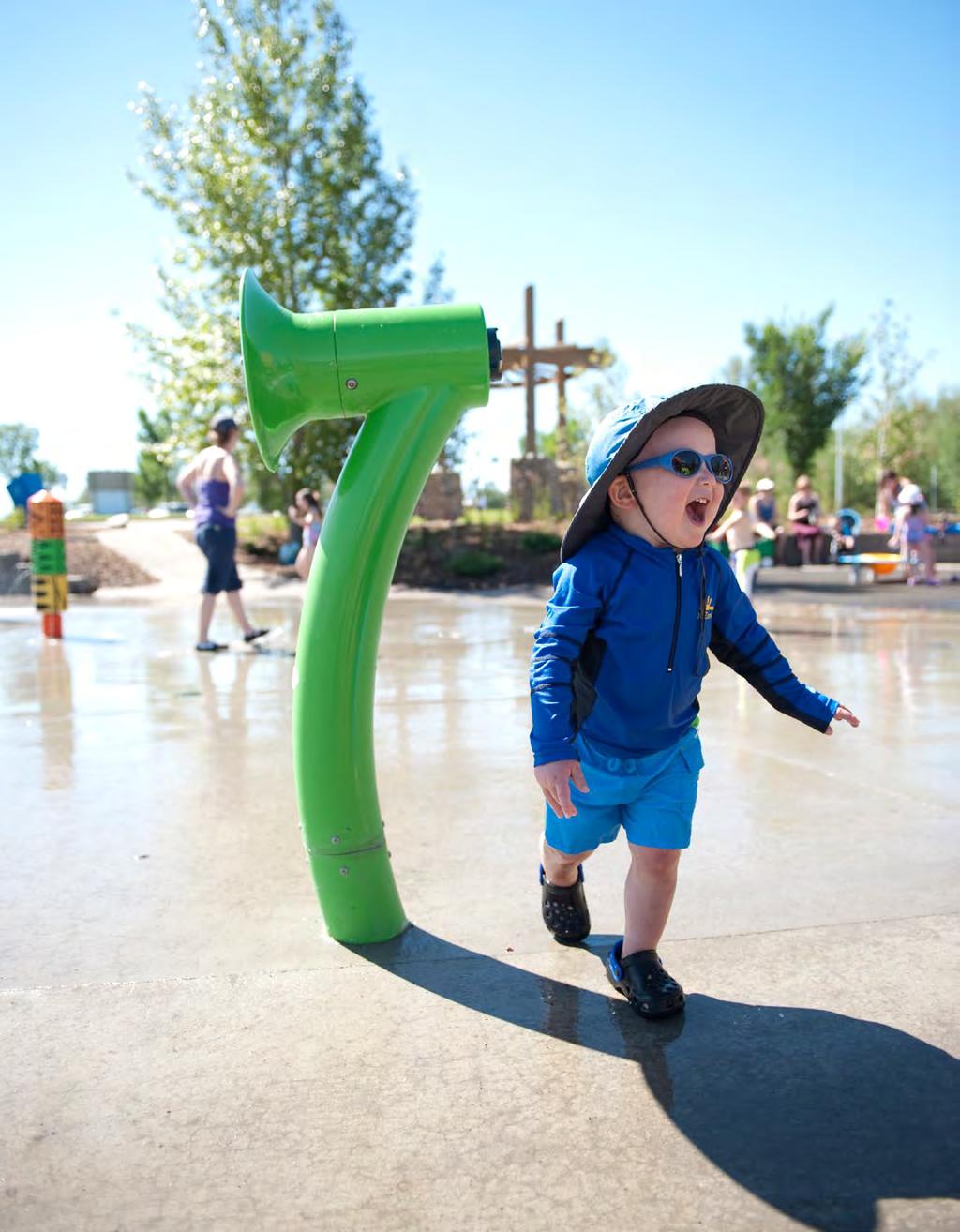 slides bursting with water, and interactive play features that send musical notes dancing through the