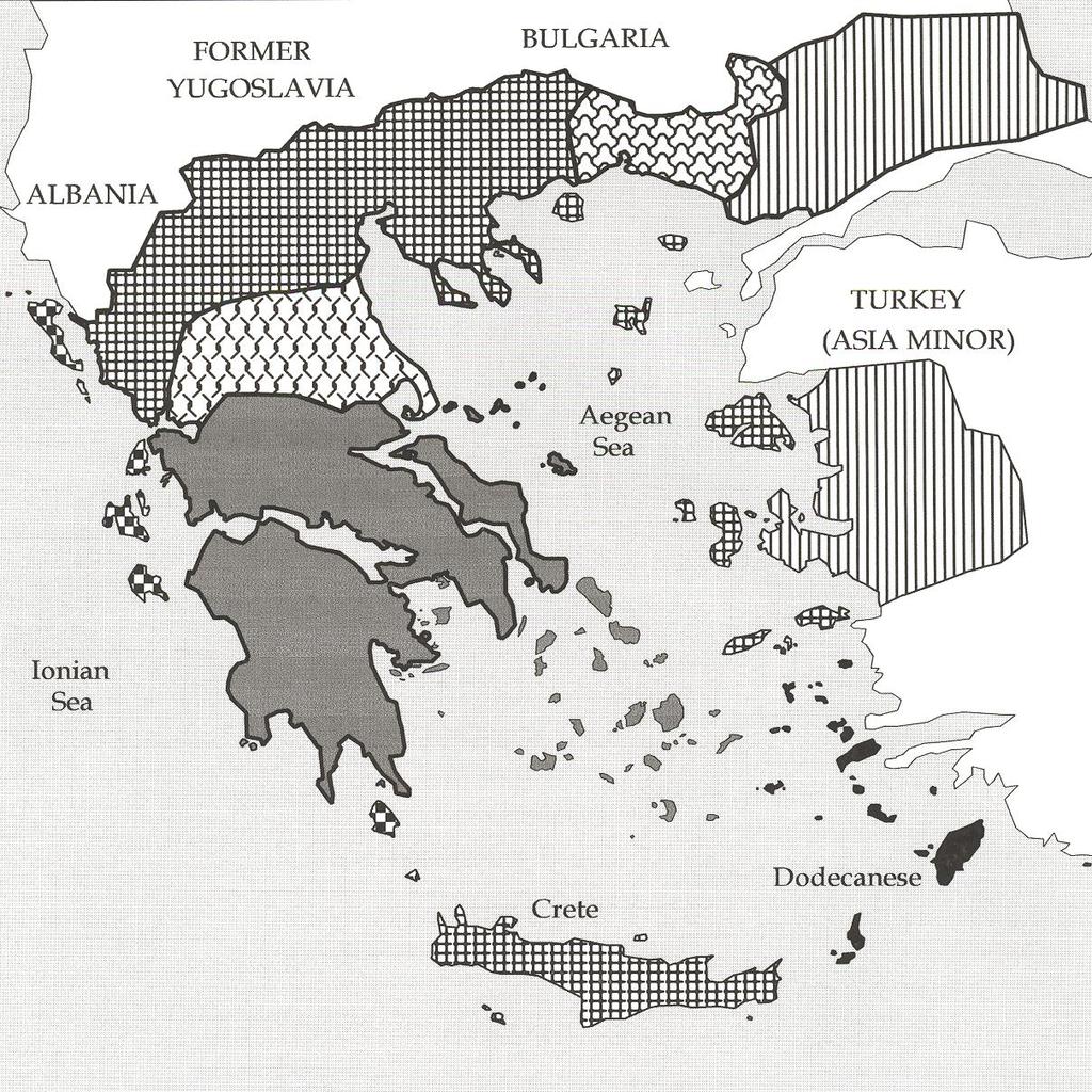 HISTORY MAP OF GREECE 1832 1864 1881 1913 1918 1921-1923 1947 1832 The original Greek Kingdom 1864 The Ionian Islands ceded to Greece by Great Britain 1881 Thessaly and part of Epirus ceded to Greece