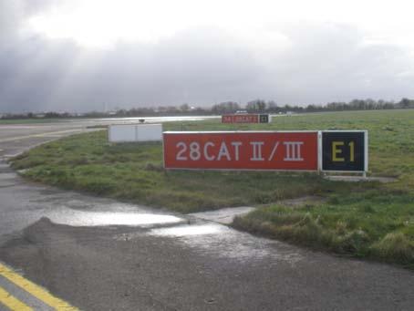 28. This was marked by runway designation/cat II/III holding position signage in accordance with the requirements of ICAO Annex 14 - Aerodromes.