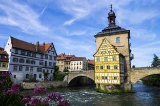 Our journey will take us to Bamberg for our overnight stay. This beautiful town is listed as a UNESCO World Heritage Site and it is now one of Germany s most attractive towns.