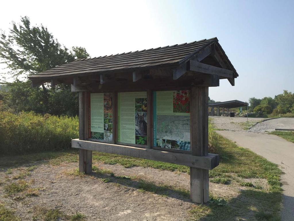 Figure 36: Interpretive kiosks, like this one in the Eramosa Karst CA, are a great way to promote trails 3.
