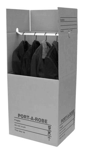 Port-a-robe: $19.20 MINI Port-a-robe: $13.05 Packing your wardrobe has never been easier with this super strong twin cushioned port-arobe.