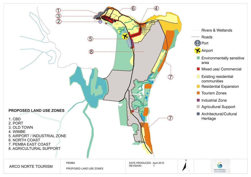 SPATIAL DISTIBUTION OF LAND USE PROPOSALS PROPOSED PROJECTS IN ZONES 1. CBD 2.