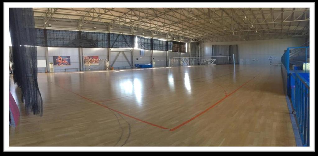Sports Hall & Gym Indoor Court The construction of the indoor, Olympic-size, 25 x 50 court, constitutes an innovation for the infrastructure of the Atermon Sports Club.