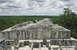 The Mayan groups share characteristics that allow us to classify them as a cultural unit. Calakmul, Structure I.