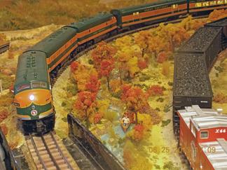 More of the O gauge modular layout In the low water