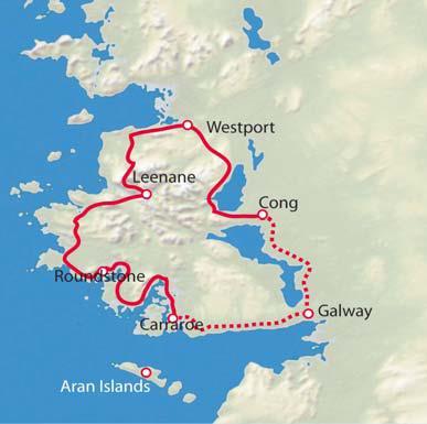 GALWAY BAY, CONNEMARA & MAYO UNSPOILT IRELAND 2018 7 NIGHTS/8 DAYS, 265kms - GUIDED OR SELF GUILDED Your cycling adventure starts and finishes in the